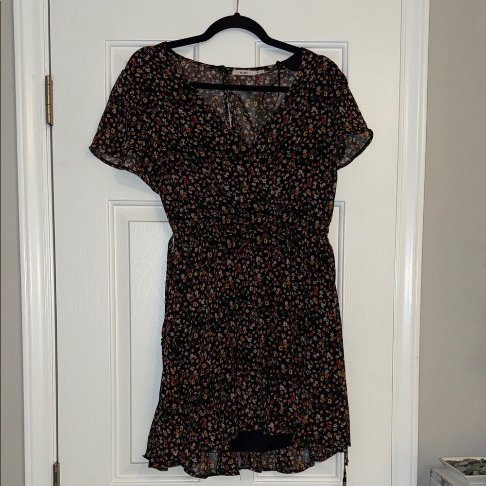 Miami Black Floral Mini Dress